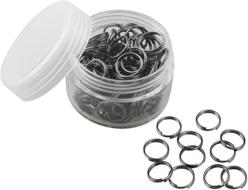 Miniatura 5 de 1 caja de anillos divididos de doble bucle, conectores de mini llaveros para hacer joyas, collares, pulseras, aretes, manualidades