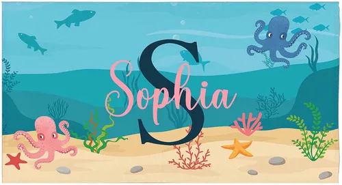 Miniatura 33 de Toallas de playa personalizadas para niños y adultos, regalos personalizados con nombre, toalla de playa de microfibra de gran tamaño de secado
