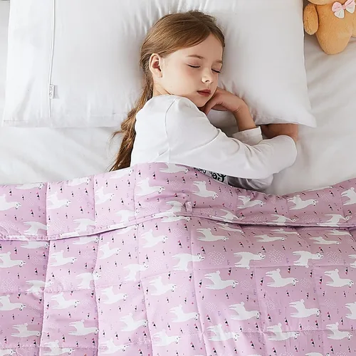 Miniatura 34 de L'AGRATY Manta con peso de 5 libras, para regazo, manta pequeña y portátil para adultos, refrescante, para viajar, relajarse y dormir, para todas