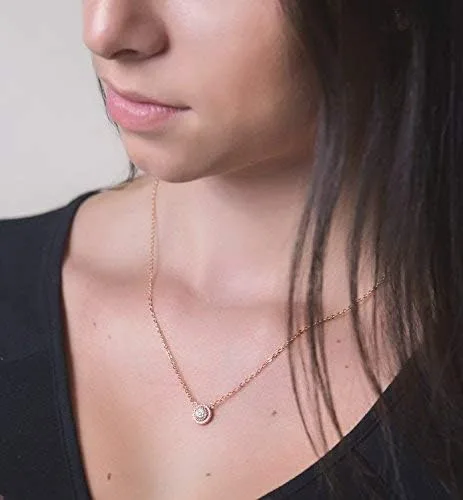 Miniatura 3 de A+O Collar de la amistad Collar de circonita cúbica en oro, oro rosa, plata de ley