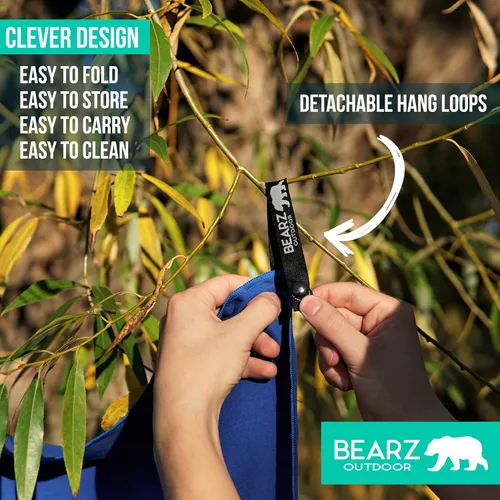 Miniatura 5 de BEARZ - Juego de toallas de microfibra para exteriores, toallas de microfibra para el cuerpo, toalla de entrenamiento, toalla de campamento, toalla