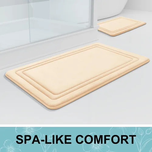 Miniatura 7 de Grandaily Alfombra de Baño de Espuma Viscoelástica 24x16, Ultra Suave, Antideslizante y Absorbente, Alfombras de Baño Lavables a Máquina y Secables