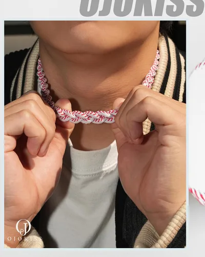 Miniatura 4 de Regalos de béisbol, baloncesto, fútbol, collar de béisbol, baloncesto, fútbol, cuerda trenzada de nailon para ideas de adolescentes con tarjeta