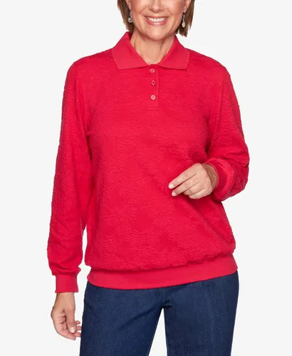 Miniatura 5 de Alfred Dunner Top jacquard floral de talla grande para mujer