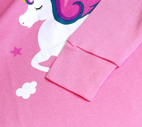 Miniatura 6 de Pijama para niña pequeña, con caballo, 100 % algodón, talla de 2 a 12 años, Navidad