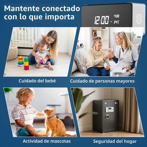 Miniatura 6 de Reloj de cámara oculta, cámara interior inalámbrica Ultra 4K HD para seguridad en el hogar, mini cámara de niñera con visión nocturna, detección