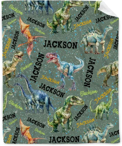 Miniatura 51 de Manta de bebé de esqueletos de dinosaurios de neón retro de los años 80, regalos para niños y niñas, decoración de dinosaurios, felpa suave