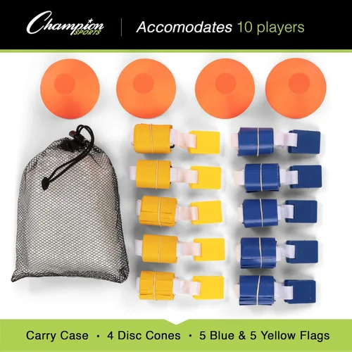 Miniatura 5 de Champion Sports Quick Release Flag Football Set – Durable Belt, 3 Detachable Flags & Adjustable Fit (25”-50”)