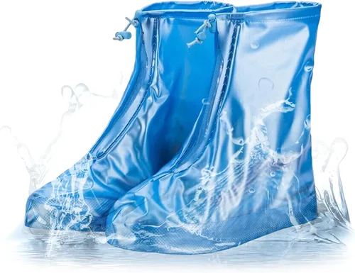 Miniatura 11 de Fundas impermeables para botas de lluvia, con control de arena, antideslizantes, suela de goma de PVC, reutilizables, botas de lluvia y nieve