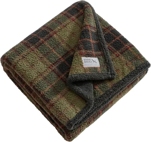 Miniatura 11 de Eddie Bauer - Oversized Throw Blanket 50x70, Reversible Plush Blanket for Couch or Bed, Animal Print Room Decor (Animal Plaid Brown)