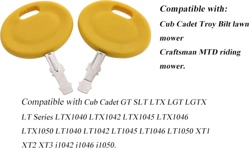Miniatura 4 de JEENDA 2 llaves de encendido 625-05000 625-05002 925-2054A compatibles con Cub Cadet XT1 XT2 ZT1 LT LTX Troy Bilt cortacésped MTD Craftsman