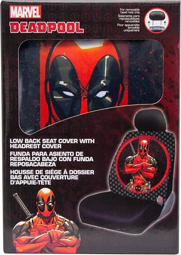 Miniatura 2 de Plasticolor 008669R01 Deadpool Repeater de Marvel Funda de asiento de espalda baja universal para coche, camioneta o SUV
