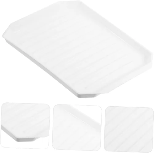 Miniatura 5 de SHOWERORO Bandeja para hornear tocino para microondas con protector de salpicaduras, bandeja de cocción para tocino crujiente para uso doméstico