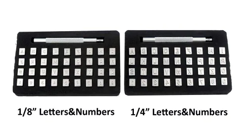 Miniatura 5 de DGOL 36 piezas de cuero de 1/4 de pulgada para manualidades, letras del alfabeto, números, kit de herramientas de estampación