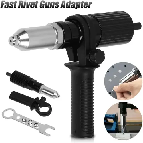 Miniatura 2 de Adaptador de pistola remachadora eléctrica, Accesorio de pistola de remache, Máquina de remache de taladro eléctrico, Remache de agarre y clavo