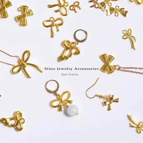 Miniatura 3 de stino 100 gramos de dijes de metal para hacer joyas, chapados en plata y oro, paquete a granel para pulseras, collares, manualidades