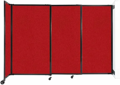 Miniatura 158 de Divisor de habitación de pared recta deslizante montado en la pared Anchos ajustables Ruedas de bloqueo Separador de habitación Paneles