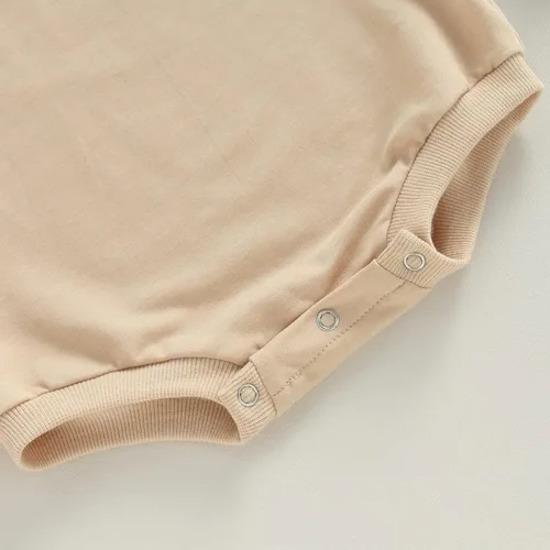 Miniatura 7 de AEEMCEM Sudadera de bloque de color para bebé niño y niña, mameluco de gran tamaño, suéter de burbujas de manga larga, con bolsillo