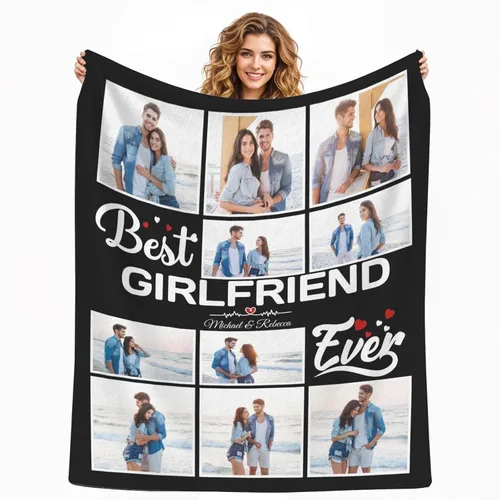 Miniatura 20 de HUGLAZY Mantas personalizadas con fotos, manta personalizada para la familia, sube tu foto de Halloween, manta personalizada para adultos