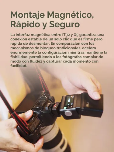 Miniatura 8 de Godox IT32 TTL Flash de cámara con X5C FlashTrigger para cámaras Canon, zapata magnética y disparador 2 en 1, pantalla táctil colorida, cabezal
