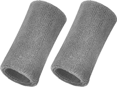 Miniatura 9 de WILLBOND 2 muñequeras de 6 pulgadas para hombres y mujeres, bandas de algodón atléticas de humedad para tenis, baloncesto, correr