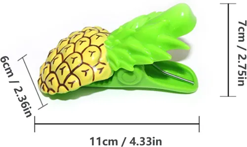 Miniatura 4 de 4 clips de toalla de playa para silla, clips de plástico de piña de tamaño grande, clips de piscina para evitar que la toalla se vuele para uso Piña