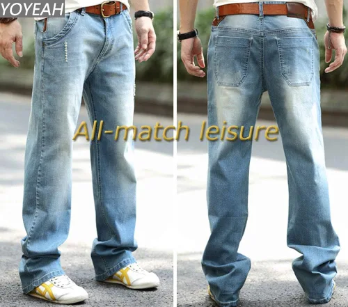 Miniatura 6 de YOYEAH Jeans holgados y rectos para hombre de ajuste regular