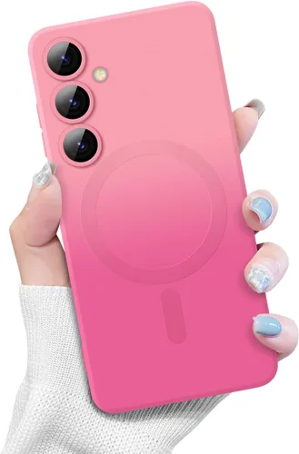 Miniatura 19 de Newseego Funda magnética para Samsung Galaxy S22 5G, funda de silicona líquida suave de lujo, antiarañazos, a prueba de golpes, protector completo