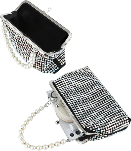 Miniatura 3 de Evevictor Bling Clutch Purse for Women, Rhinestone Crossbody Handbag, Shiny Evening Bags, Fashion Money Handbag