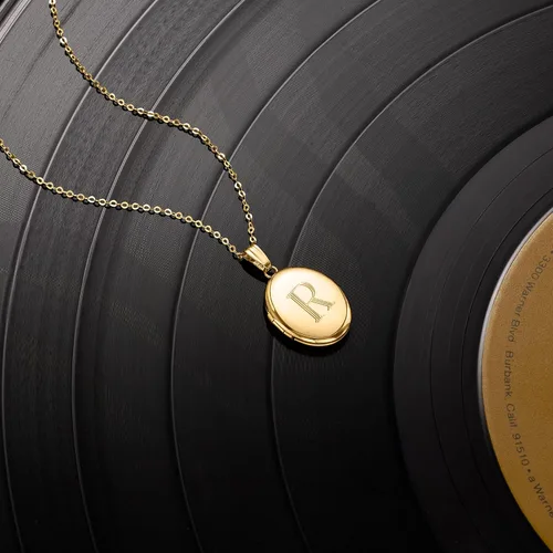 Miniatura 3 de Ross-Simons 10kt Yellow Gold Personalized Oval Locket Necklace