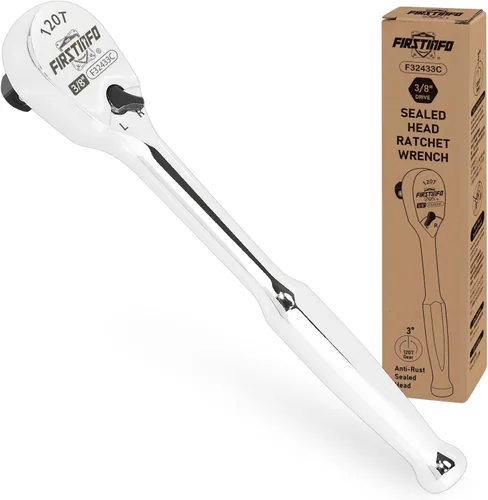 Miniatura 11 de FIRSTINFO F32431B - Mango de trinquete de cabeza sellada de 1/4 pulgadas, 108 dientes, llave de trinquete reversible y rechoncha, diseño cerrado