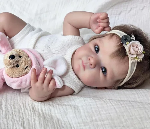 Miniatura 3 de Anano Muñeca Bebé Reborn de Cuerpo Completo de Vinilo de Silicona Suave, Bebés que Parecen Realistas como Bebé Reborn Niña, Muñecas de Bebé