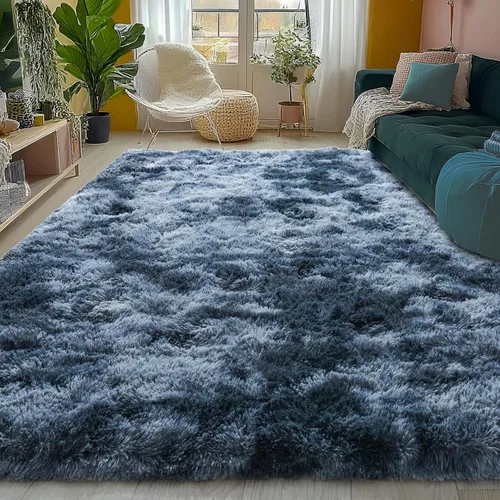 Miniatura 16 de Alfombras de área de 8x10 para sala de estar, alfombra shaggy grande ultra suave y esponjosa para dormitorio, alfombras de felpa mullida Blanco crema