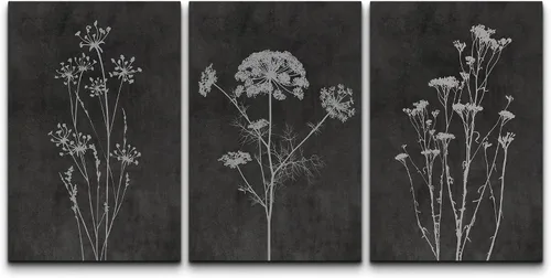 Miniatura 116 de NWT Juego de Arte de Pared de Lienzo Enmarcado Bosque Blanco y Negro Reflejo de Lago Paisaje Naturaleza Vida Silvestre Arte de Fotografía Rústico