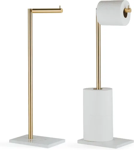 Miniatura 18 de Marmolux Acc - Soporte de Papel Higiénico de Pie 1 pieza - Almacenamiento de Baño para 4 Rollos de Pañuelos Soporte Moderno de Papel Higiénico