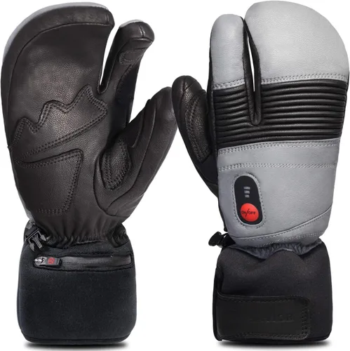 Miniatura 9 de SAVIOR HEAT Guantes de esquí calentados con 3 dedos, guantes eléctricos con batería recargable para hombres, mujeres, niños, invierno, snowboard