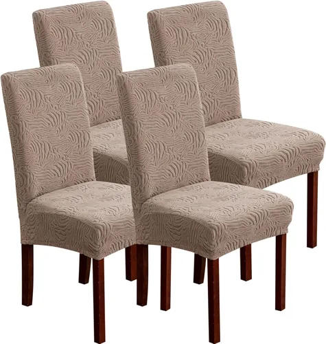 Miniatura 13 de Fundas para silla de comedor, Fundas para sillas de comedor elásticas Parsons, Protector para sillas de comedor y cocina, Extraíbles, Lavables