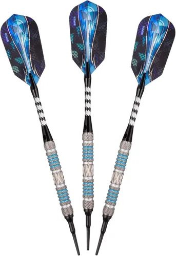 Miniatura 9 de Viper Astro - Juego de dardos de punta suave de 80% tungsteno con estuche anillos azules