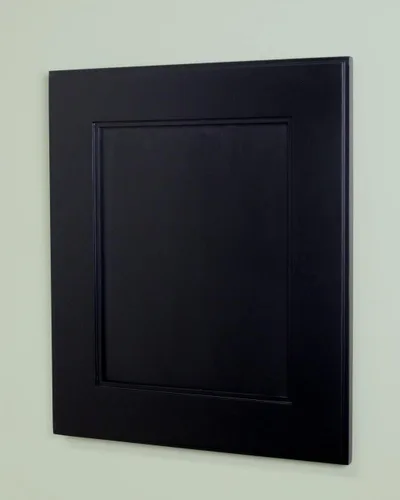 Gabinete de Medicina Empotrado Estilo Shaker de 14x18 pulgadas - Almacenamiento de Pared Oculto sin Espejo, 2 Estantes Ajustables (Negro)