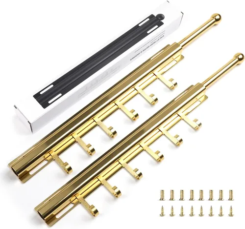 Miniatura 11 de BaiNong Barra de valet de 12 pulgadas para armarios Barra de valet extraíble para armario Deslizante en negro Barra de colgar extraíble para ropa