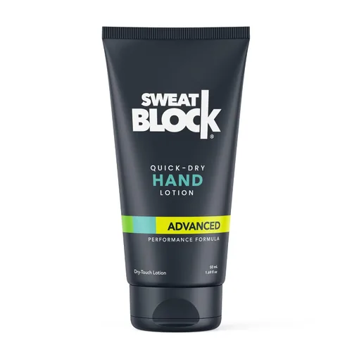 SweatBlock Loción antitranspirante de manos para palmas sudorosas, 1.69 onzas líquidas, tamaño de viaje, tratamiento de hiperhidrosis de secado