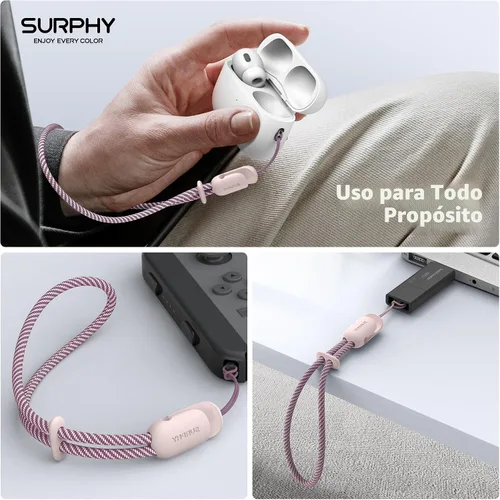 Miniatura 4 de SURPHY Paquete de 2 cordones de teléfono para funda de teléfono celular, correa de muñeca para teléfono para funda, correa de teléfono celular