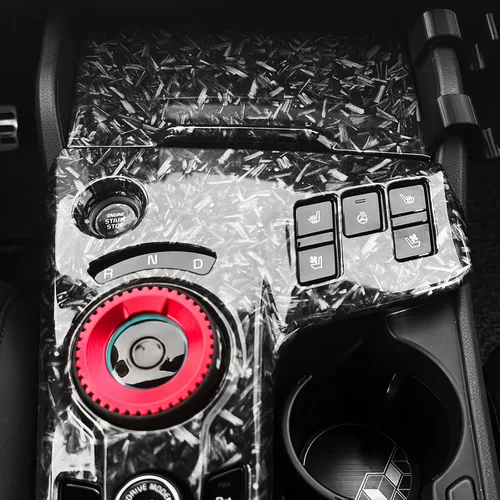 Miniatura 7 de YOUTOOCAR 2 piezas de cubiertas de panel de cambio de marchas automático para interior Compatible con Kia Sportage 2023–2025 EX SX SX-Prestige