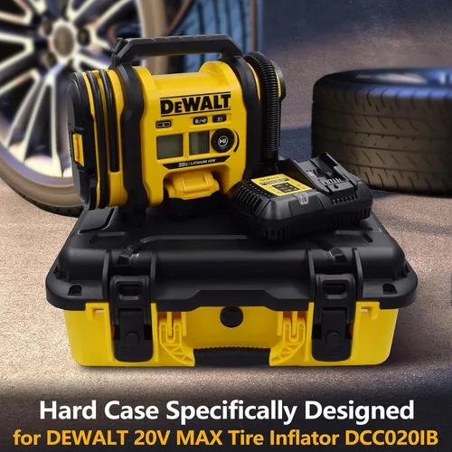 Miniatura 2 de Estuche de compresor de aire para inflador de neumáticos DEWALT 20V MAX DCC020IB - Impermeable, a prueba de polvo, a prueba de golpes, estuche