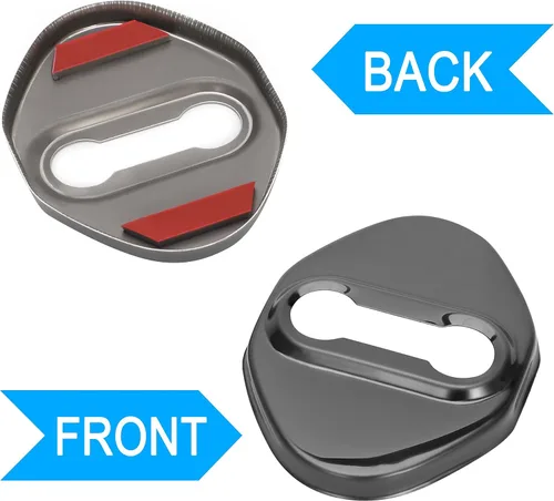 Miniatura 6 de TOMALL 4 piezas Fundas Protectoras para Pestillos de Puerta de Coche Compatibles con Toyota 86 Camry Tacoma RAV4 Corolla Highlander Tundra Prius CHR