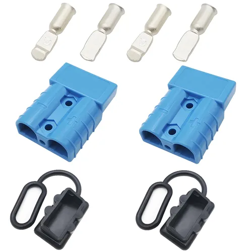 CESFONJER Conector de batería de 50 A, kit de conector de desconexión rápida de batería, se adapta a cable de 6 a 10 AWG, para automóvil,