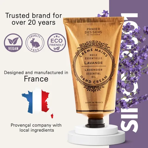 Miniatura 5 de Panier Des Sens Crema de manos de lavanda - Crema nutritiva de manteca de karité para manos secas y agrietadas con 97% de ingredientes naturales