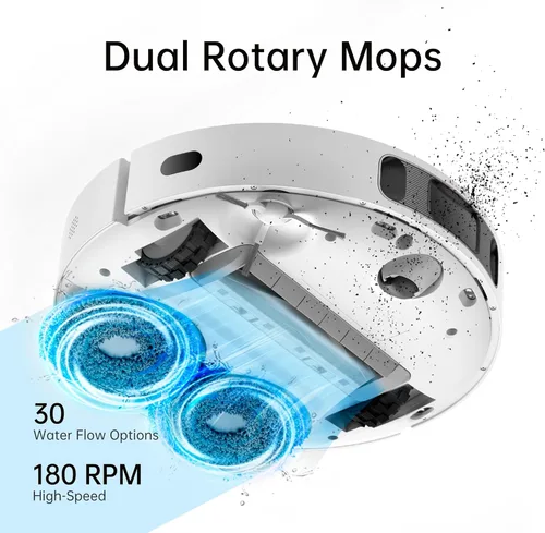 Miniatura 5 de DREAME L10s Ultra Robot, combo de aspiradora y fregona, limpieza y secado automáticos, base auto-llenable y auto-vaciable para 60 días de limpieza