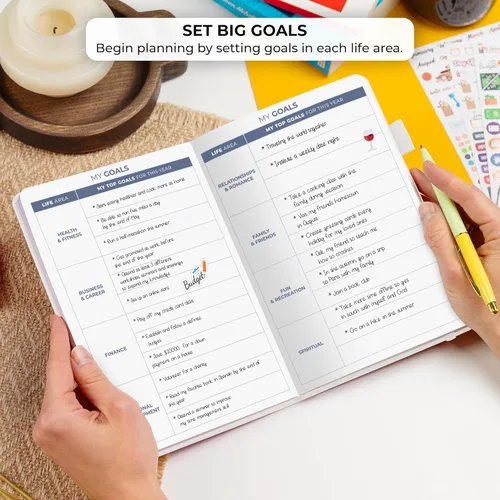 Miniatura 5 de Clever Fox - Agenda 2ª Edición – Planificador de Metas Semanales y Mensuales Colorido, Organizador de Gestión del Tiempo y Productividad, Sin Fecha