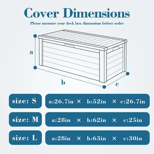 Miniatura 7 de Cubierta para Caja de Cubierta - Poliéster Oxford 600D Extra Resistente, Cubierta para Caja de Cubierta 100% Impermeable 52" L x 26.7" A x 26.7" Al